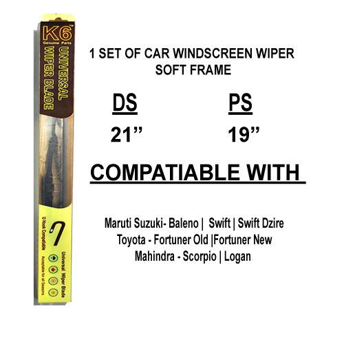 12. K62119SFCW K6 CAR WIPER BLADE Set of 2 pcs, 21" & 19" Inches - Image 3