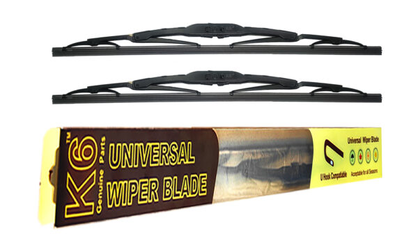 K6 CAR WIPER BLADE 14" & 14" METAL FRAME | UNIVERSAL HOOK